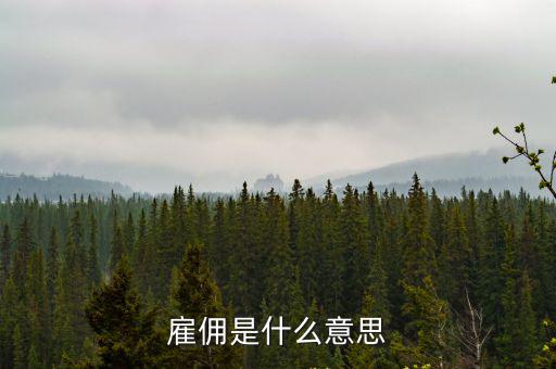 雇傭是什么意思