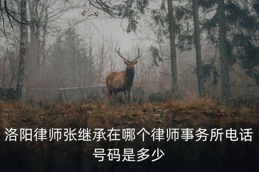 洛陽(yáng)律師張繼承在哪個(gè)律師事務(wù)所電話號(hào)碼是多少