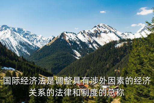 國際經(jīng)濟法熱點問題，國際經(jīng)濟法是調(diào)整具有涉外因素的經(jīng)濟關(guān)系的法律和制度的總稱