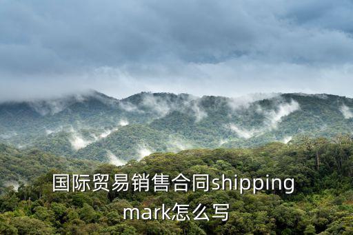 國(guó)際貿(mào)易銷售合同shipping mark怎么寫