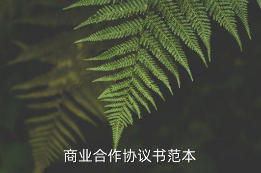 商業(yè)合作協(xié)議書范本