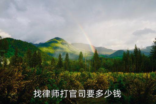 找律師打官司要多少錢(qián)