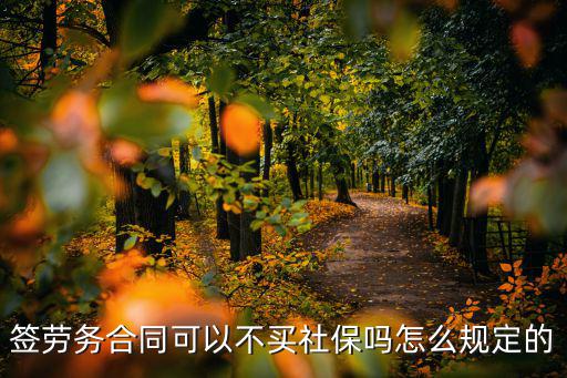 勞務服務協(xié)議不交社保，簽勞務合同可以不買社保嗎怎么規(guī)定的