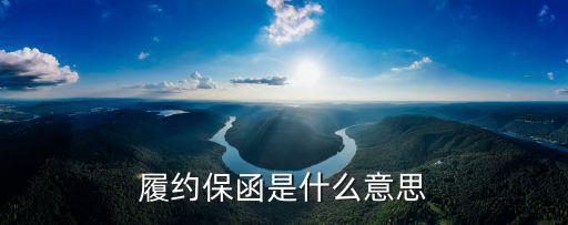 履約保函，履約保函是什么意思