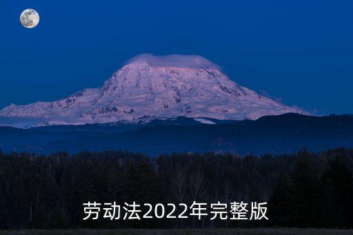 勞動法2022年完整版