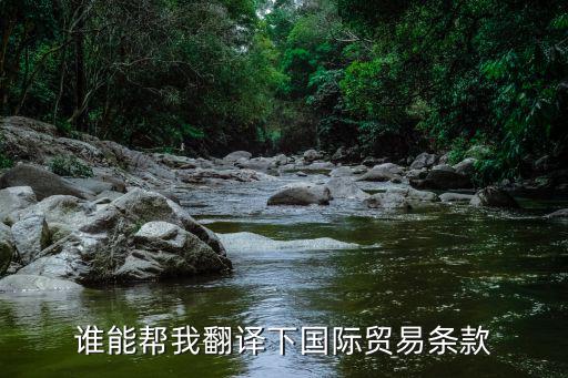 貿(mào)易條款英文怎么說(shuō)，幫忙翻譯一下以下貿(mào)易條款