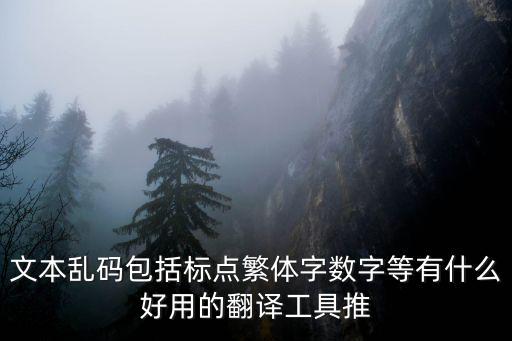 文本亂碼包括標(biāo)點(diǎn)繁體字?jǐn)?shù)字等有什么好用的翻譯工具推
