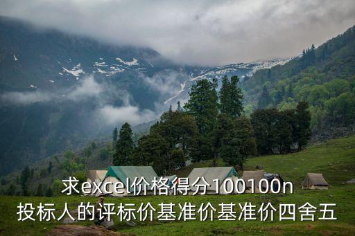 求excel價格得分100100n投標(biāo)人的評標(biāo)價基準(zhǔn)價基準(zhǔn)價四舍五