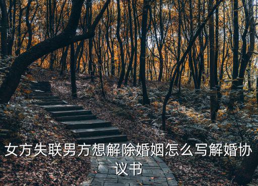 女方失聯(lián)男方想解除婚姻怎么寫解婚協(xié)議書
