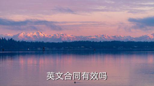 英文合同有效嗎