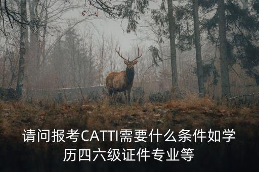 catti報考需要什么條件，請問報考CATTI需要什么條件如學歷四六級證件專業(yè)等