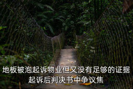 地板被泡起訴物業(yè)但又沒有足夠的證據(jù)起訴后判決書中爭議焦