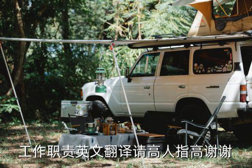 工作職責(zé)英文翻譯請高人指高謝謝