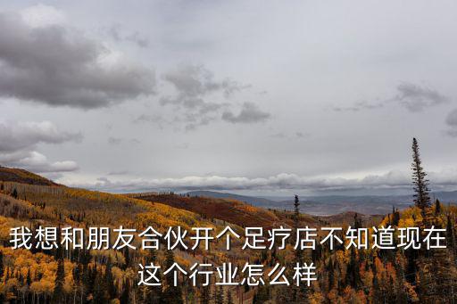 我想和朋友合伙開(kāi)個(gè)足療店不知道現(xiàn)在這個(gè)行業(yè)怎么樣
