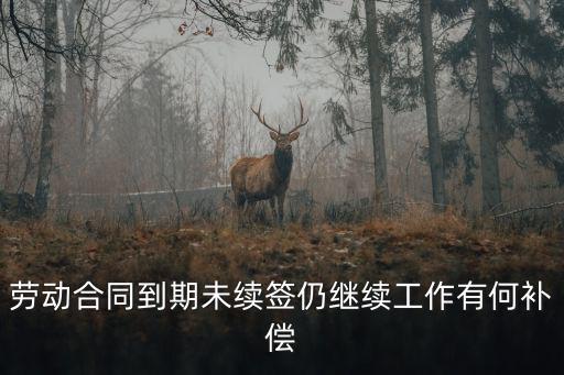 勞動合同到期未續(xù)簽仍繼續(xù)工作有何補償