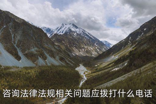 咨詢法律法規(guī)相關(guān)問題應(yīng)撥打什么電話