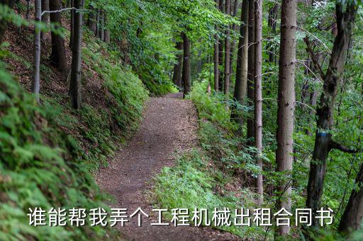 誰能幫我弄個(gè)工程機(jī)械出租合同書