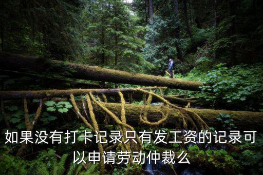 如果沒有打卡記錄只有發(fā)工資的記錄可以申請勞動仲裁么