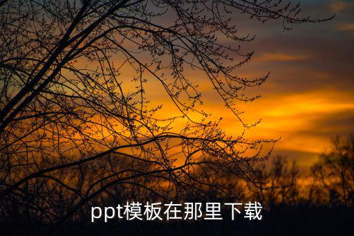 ppt模板在那里下載
