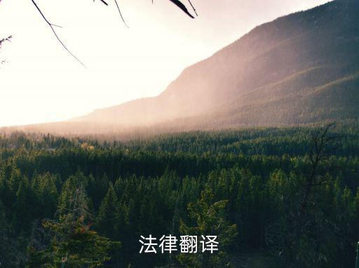 法律翻譯