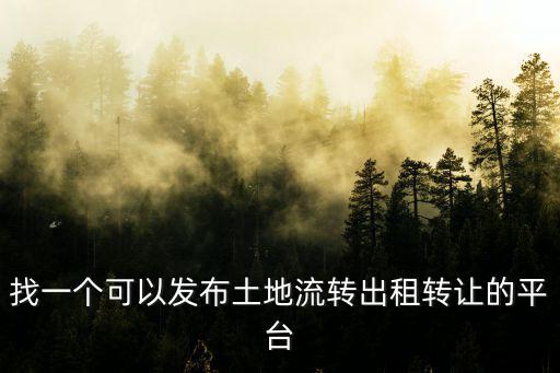 農(nóng)村土地承包平臺，我想發(fā)布承包土地在那發(fā)布比較好