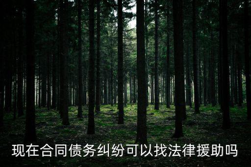 現(xiàn)在合同債務(wù)糾紛可以找法律援助嗎