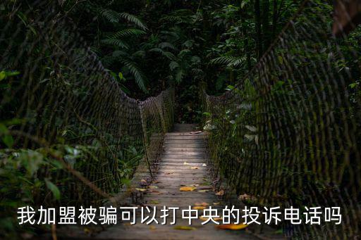 我加盟被騙可以打中央的投訴電話嗎