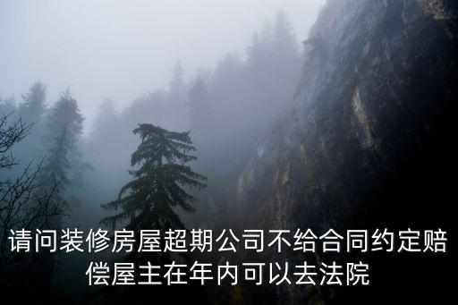 請問裝修房屋超期公司不給合同約定賠償屋主在年內(nèi)可以去法院