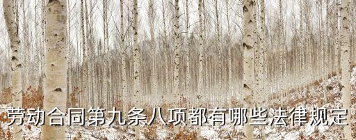 勞動(dòng)合同第九條八項(xiàng)都有哪些法律規(guī)定