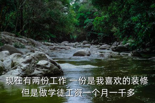 打兩份工一個(gè)月12000，現(xiàn)在有兩份工作 一份是我喜歡的裝修 但是做學(xué)徒工資一個(gè)月一千多