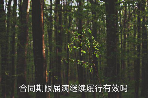 合同期限屆滿繼續(xù)履行有效嗎