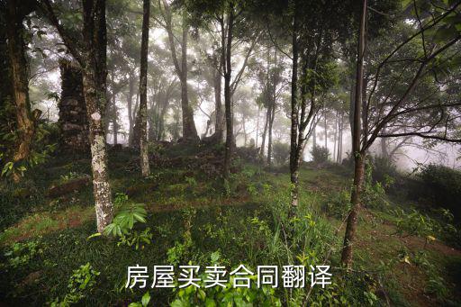 房屋買賣合同翻譯