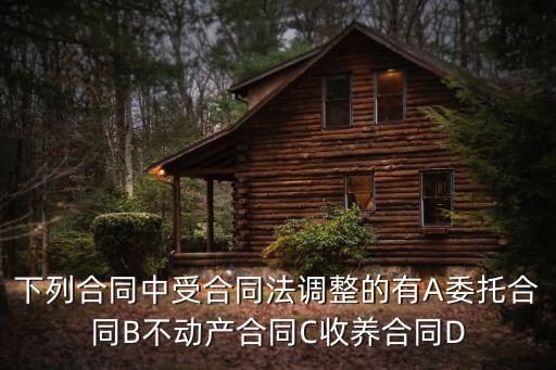 下列合同中受合同法調(diào)整的有A委托合同B不動(dòng)產(chǎn)合同C收養(yǎng)合同D