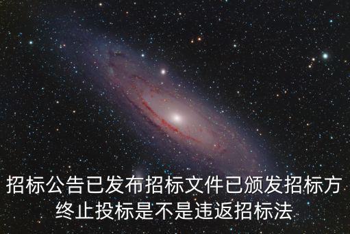 招標終止公告，招標公告已發(fā)布招標文件已頒發(fā)招標方終止投標是不是違返招標法