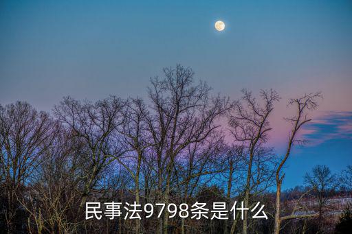 民事法9798條是什么