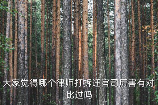 最厲害的拆遷律師，哪個(gè)律師在拆遷方面比較厲害勝訴率比較高的