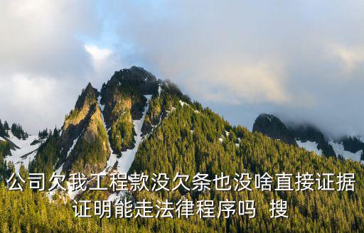 公司欠我工程款沒欠條也沒啥直接證據(jù)證明能走法律程序嗎  搜