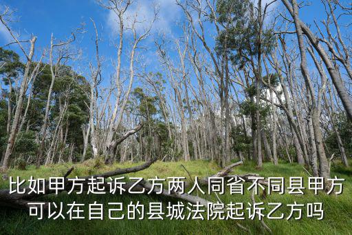 合同甲方外地的本地起訴，合同糾紛可以異地起訴嗎