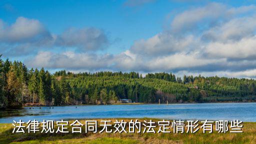 部分合同條款無效的情形，法律規(guī)定合同無效的法定情形有哪些