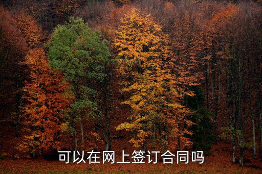 線上簽合同，可以在網(wǎng)上簽訂合同嗎