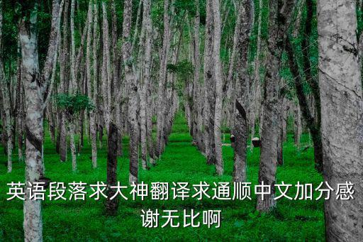 英文翻譯成漢語(yǔ)很精妙的段落，求翻譯 英文翻譯成中文優(yōu)美的文字