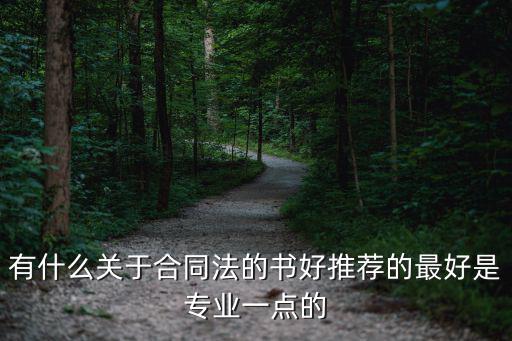 有什么關(guān)于合同法的書好推薦的最好是專業(yè)一點(diǎn)的