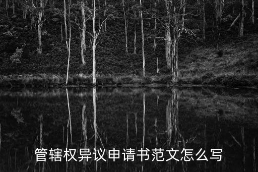 管轄權異議申請書范文怎么寫