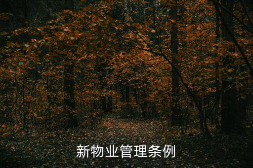 新物業(yè)管理條例