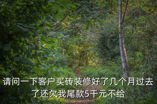 請(qǐng)問(wèn)一下客戶買(mǎi)磚裝修好了幾個(gè)月過(guò)去了還欠我尾款5千元不給