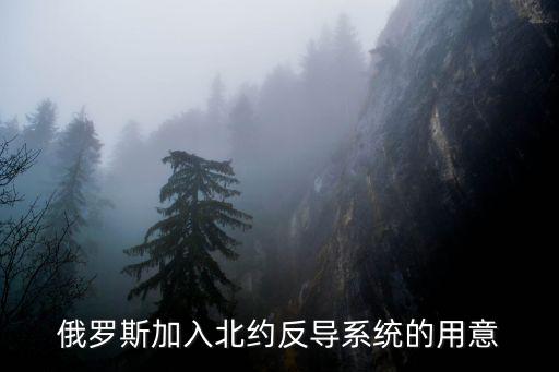 俄羅斯加入北約反導(dǎo)系統(tǒng)的用意