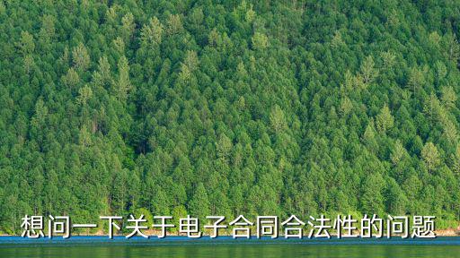 想問一下關于電子合同合法性的問題