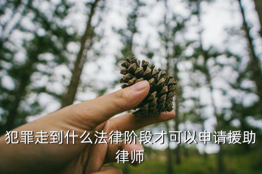 犯罪走到什么法律階段才可以申請援助律師