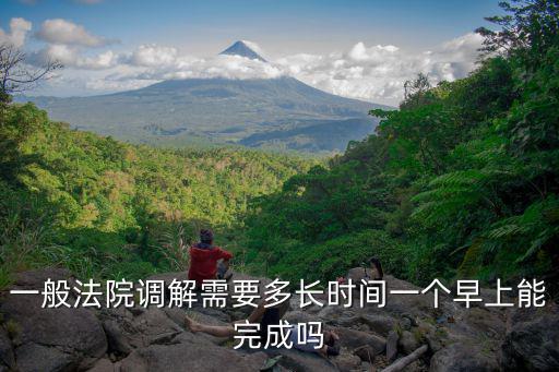 一般法院調(diào)解需要多長(zhǎng)時(shí)間一個(gè)早上能完成嗎