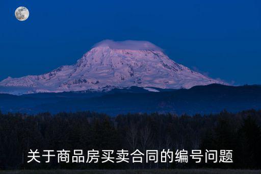 購房合同上的編號圖片，購房合同編號前面字母是多少一樣嗎